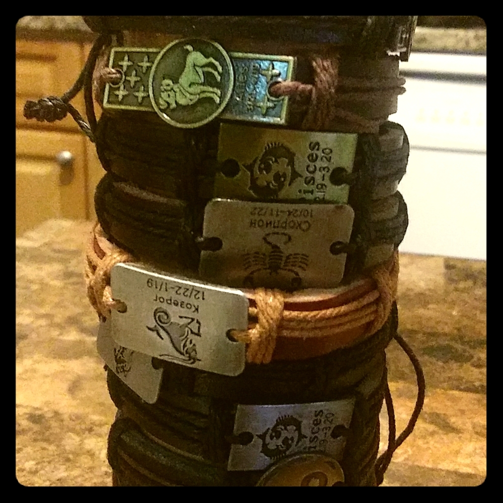 Leather Zodiac Bracelets